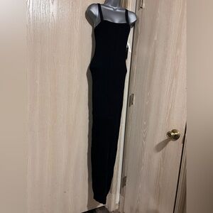 Women’s Long Black Good American Scuba Tank Maxi Dress size XL - NWT